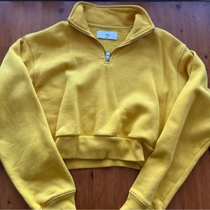 Aritzia TNA crop 1/4 zip sweater